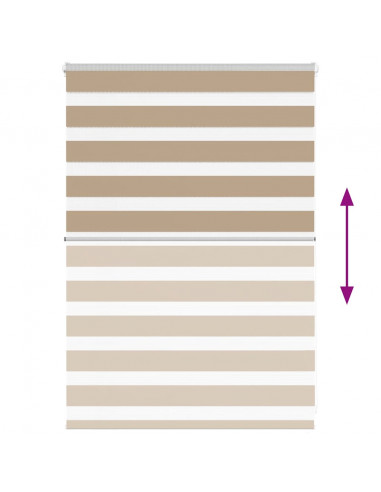 Tenda a Rullo Zebra Larghezza Tessuto 110,9 cm Poliestere