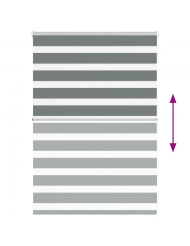 Tenda a Rullo Zebra Larghezza Tessuto 110,9 cm Poliestere