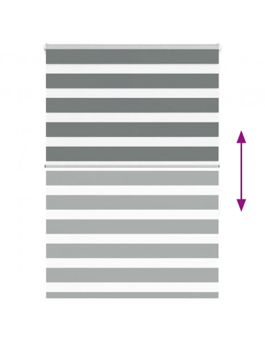 Tenda a Rullo Zebra Larghezza Tessuto 110,9 cm Poliestere