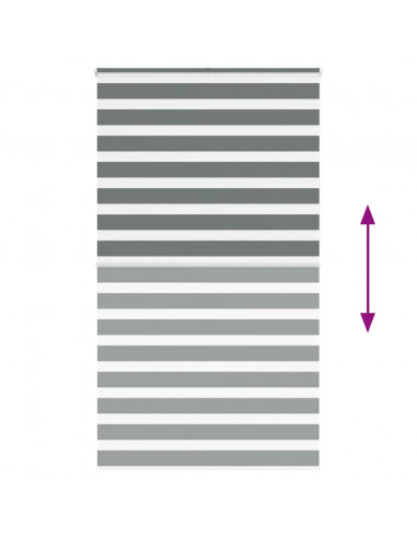 Tenda a Rullo Zebra Larghezza Tessuto 115,9 cm Poliestere