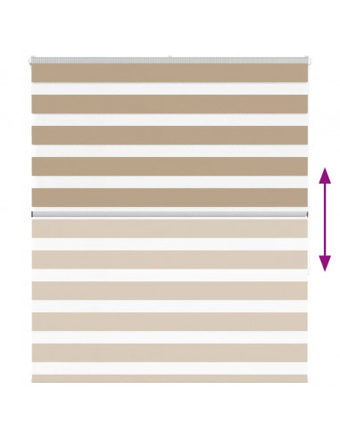 Tenda a Rullo Zebra Larghezza Tessuto 115,9 cm Poliestere