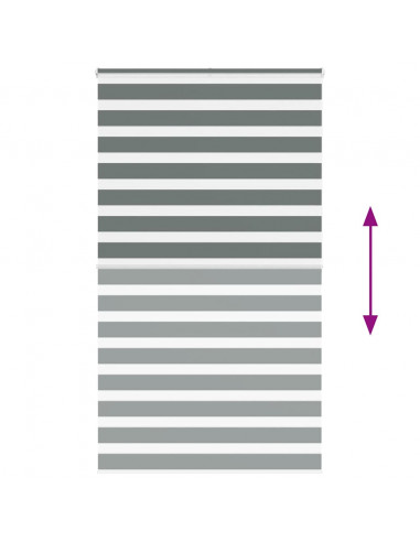 Tenda a Rullo Zebra Larghezza Tessuto 120,9 cm Poliestere