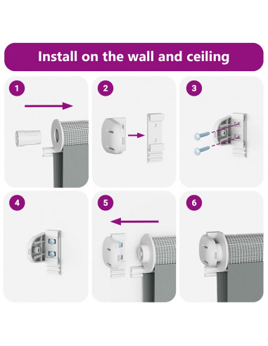Tenda a Rullo Zebra Larghezza Tessuto 120,9 cm Poliestere