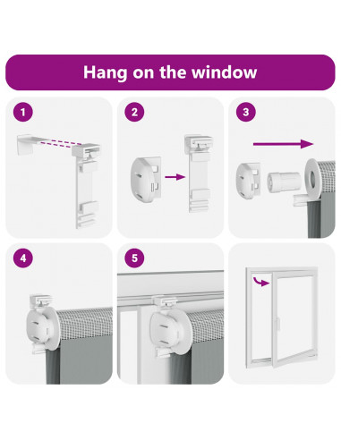 Tenda a Rullo Zebra Larghezza Tessuto 120,9 cm Poliestere