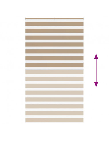 Tenda a Rullo Zebra Larghezza Tessuto 125,9 cm Poliestere