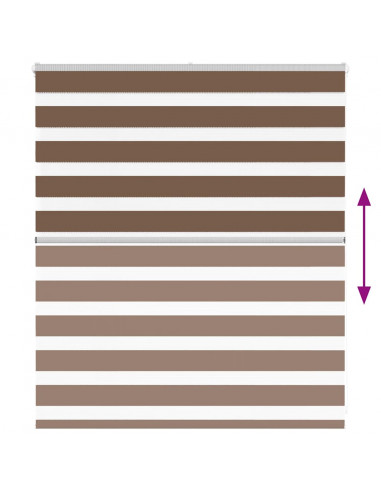 Tenda a Rullo Zebra Larghezza Tessuto 125,9 cm Poliestere