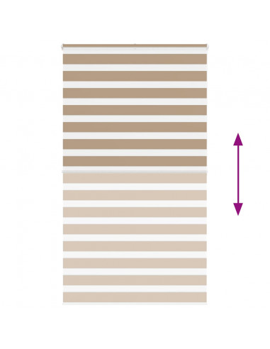 Tenda a Rullo Zebra Larghezza Tessuto 125,9 cm Poliestere