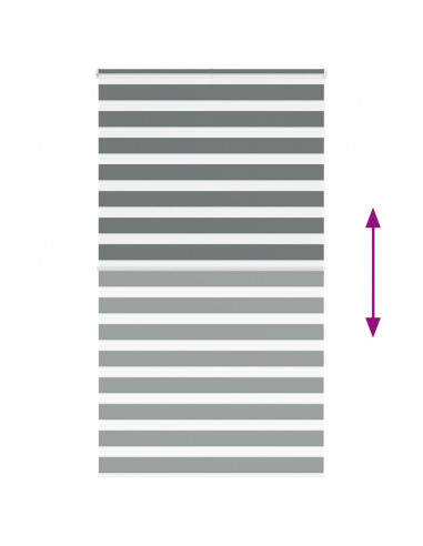 Tenda a Rullo Zebra Larghezza Tessuto 125,9 cm Poliestere