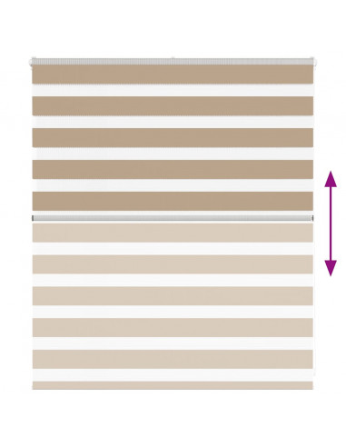 Tenda a Rullo Zebra Larghezza Tessuto 130,9 cm Poliestere