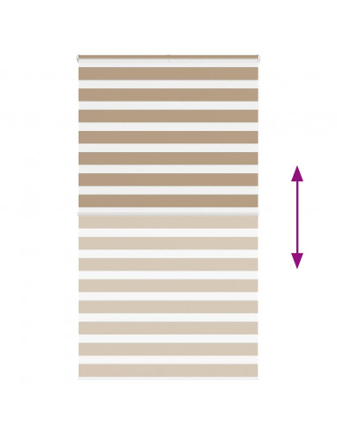 Tenda a Rullo Zebra Larghezza Tessuto 130,9 cm Poliestere