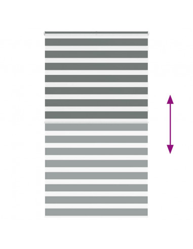 Tenda a Rullo Zebra Larghezza Tessuto 130,9 cm Poliestere