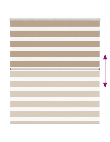 Tenda a Rullo Zebra Larghezza Tessuto 130,9 cm Poliestere