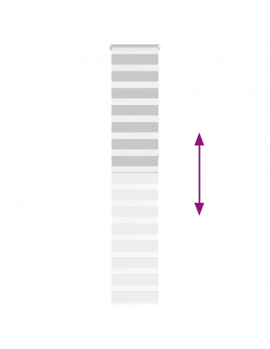 Tenda a Rullo Zebra Larghezza Tessuto 45,9 cm Poliestere