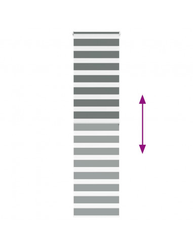 Tenda a Rullo Zebra Larghezza Tessuto 50,9 cm Poliestere