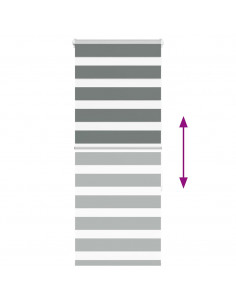 Tenda a Rullo Zebra Larghezza Tessuto 50,9 cm Poliestere 2