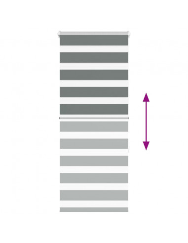 Tenda a Rullo Zebra Larghezza Tessuto 50,9 cm Poliestere