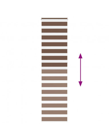 Tenda a Rullo Zebra Larghezza Tessuto 60,9 cm Poliestere