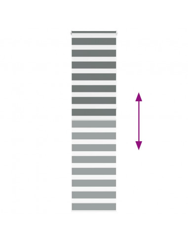 Tenda a Rullo Zebra Larghezza Tessuto 60,9 cm Poliestere