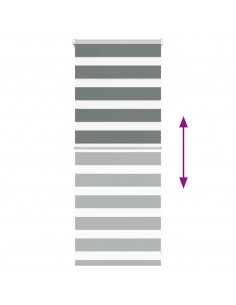 Tenda a Rullo Zebra Larghezza Tessuto 60,9 cm Poliestere 2