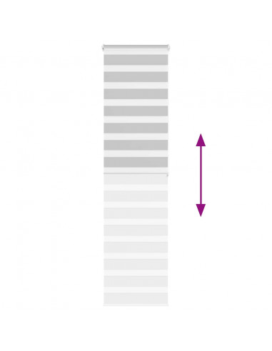 Tenda a Rullo Zebra Larghezza Tessuto 60,9 cm Poliestere