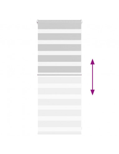 Tenda a Rullo Zebra Larghezza Tessuto 60,9 cm Poliestere