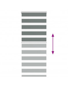 Tenda a Rullo Zebra Larghezza Tessuto 60,9 cm Poliestere 2