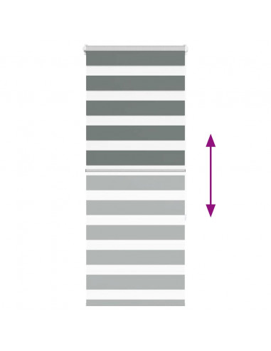 Tenda a Rullo Zebra Larghezza Tessuto 60,9 cm Poliestere