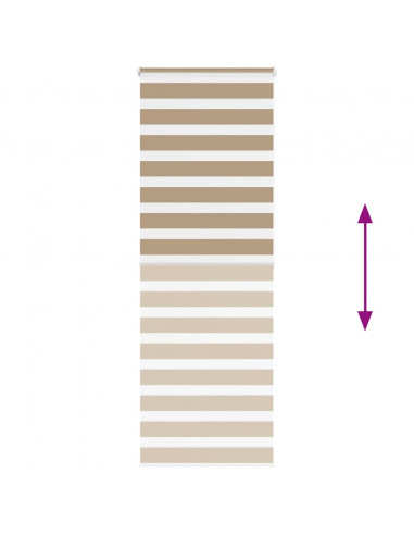 Tenda a Rullo Zebra Larghezza Tessuto 70,9 cm Poliestere