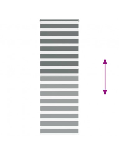 Tenda a Rullo Zebra Larghezza Tessuto 70,9 cm Poliestere