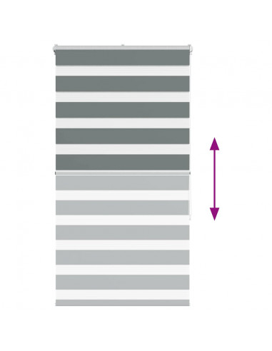 Tenda a Rullo Zebra Larghezza Tessuto 70,9 cm Poliestere