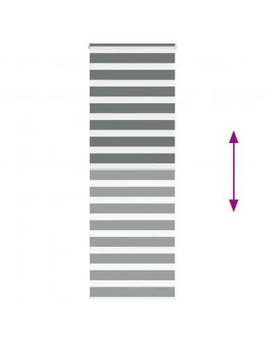 Tenda a Rullo Zebra Larghezza Tessuto 75,9 cm Poliestere