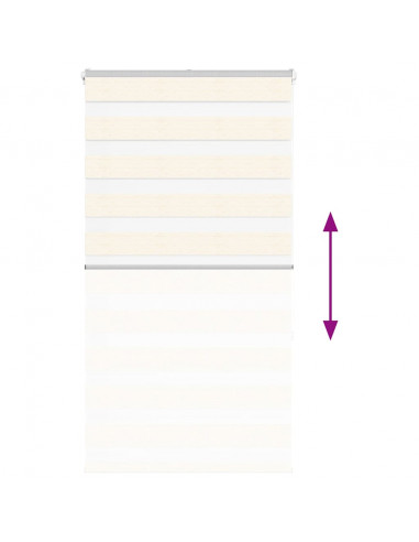 Tenda a Rullo Zebra Larghezza Tessuto 80,9 cm Poliestere