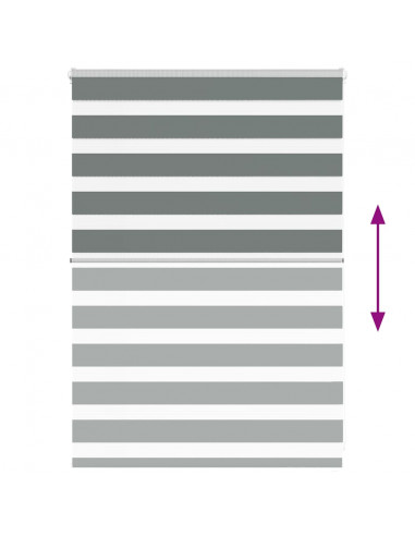 Tenda a Rullo Zebra Larghezza Tessuto 90,9 cm Poliestere