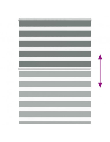 Tenda a Rullo Zebra Larghezza Tessuto 90,9 cm Poliestere