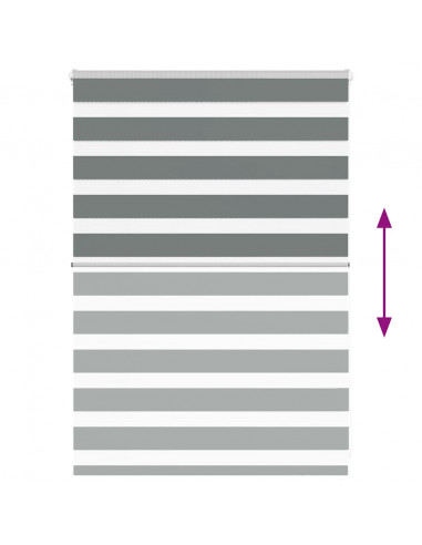 Tenda a Rullo Zebra Larghezza Tessuto 95,9 cm Poliestere