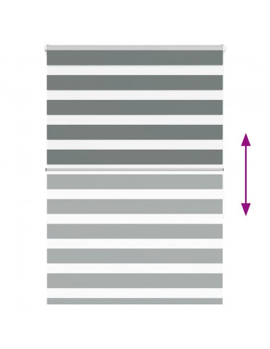 Tenda a Rullo Zebra Larghezza Tessuto 95,9 cm Poliestere