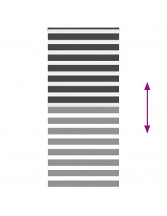 Tenda a Rullo Zebra Nero Larghezza Tessuto 100,9 cm Poliestere 2