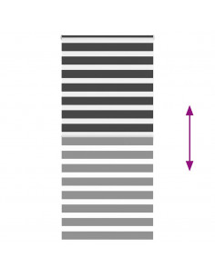 Tenda a Rullo Zebra Nero Larghezza Tessuto 105,9 cm Poliestere 2