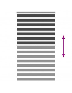 Tenda a Rullo Zebra Nero Larghezza Tessuto 115,9 cm Poliestere 2