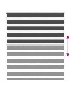 Tenda a Rullo Zebra Nero Larghezza Tessuto 115,9 cm Poliestere 2