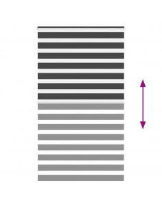 Tenda a Rullo Zebra Nero Larghezza Tessuto 130,9 cm Poliestere 2