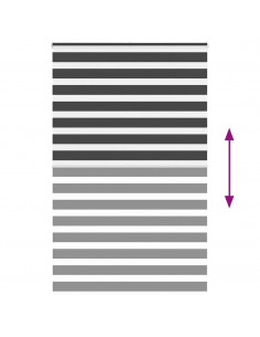 Tenda a Rullo Zebra Nero Larghezza Tessuto 140,9 cm Poliestere 2