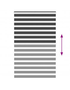 Tenda a Rullo Zebra Nero Larghezza Tessuto 140,9 cm Poliestere 2