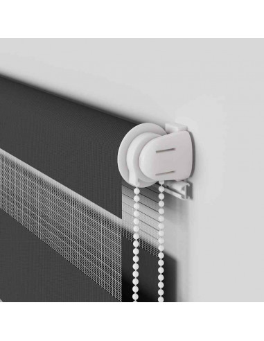 Tenda a Rullo Zebra Nero Larghezza Tessuto 150,9 cm Poliestere