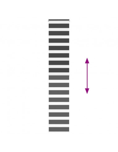 Tenda a Rullo Zebra Nero Larghezza Tessuto 35,9 cm Poliestere