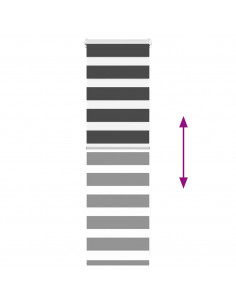 Tenda a Rullo Zebra Nero Larghezza Tessuto 45,9 cm Poliestere 2