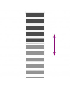 Tenda a Rullo Zebra Nero Larghezza Tessuto 45,9 cm Poliestere 2