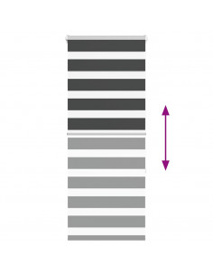 Tenda a Rullo Zebra Nero Larghezza Tessuto 50,9 cm Poliestere 2