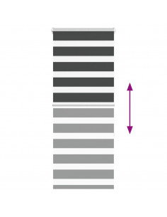 Tenda a Rullo Zebra Nero Larghezza Tessuto 60,9 cm Poliestere 2