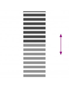 Tenda a Rullo Zebra Nero Larghezza Tessuto 70,9 cm Poliestere 2